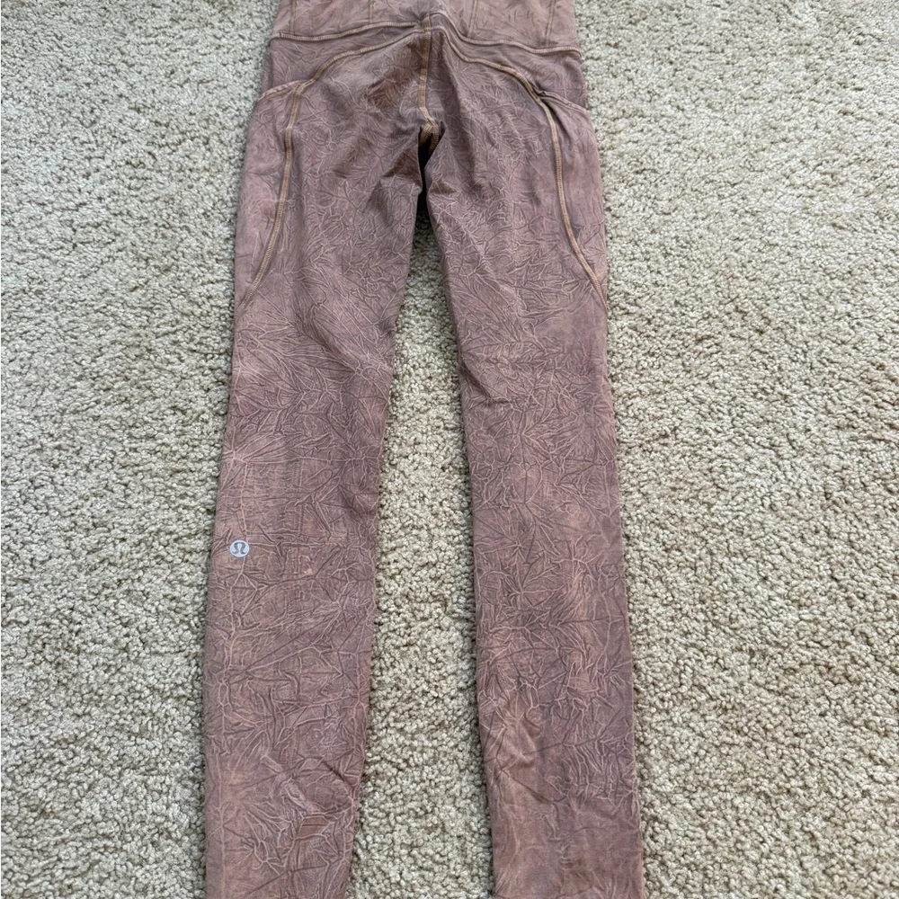 lululemon athletica Brown Patterned Leggings
